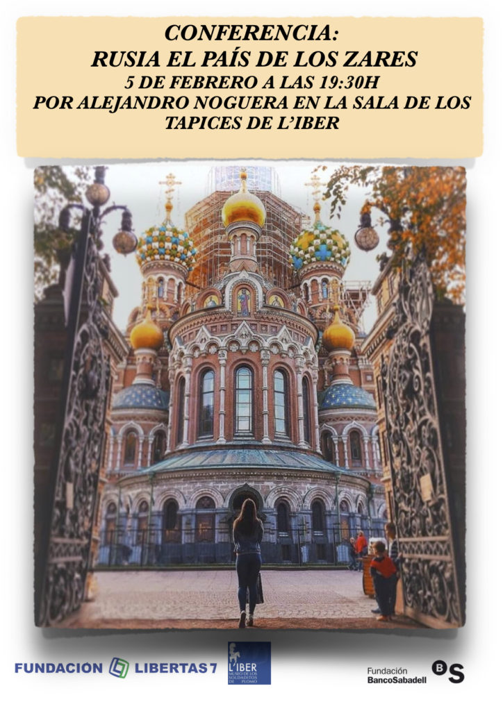 Conferencia Rusia: Las capitales de los zares Próximo 5 de febrero en la sala de los tapices de L’Iber, Museo de los soldaditos de plomo.